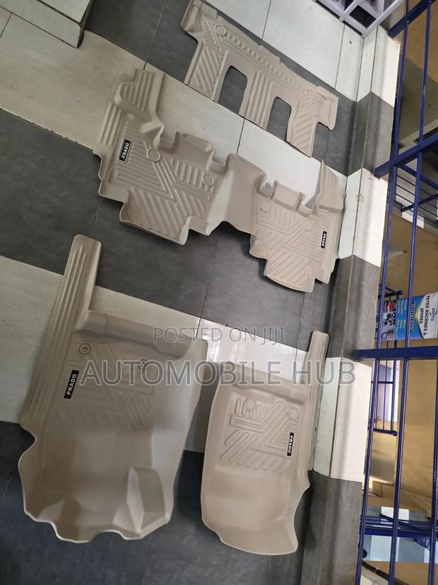 Toyota Prado 2010–2023 Beige 5d Tpe Floor Mats Full Set - thumbnail 2