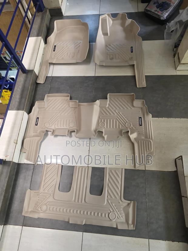 Toyota Prado 2010–2023 Beige 5d Tpe Floor Mats Full Set - thumbnail 3