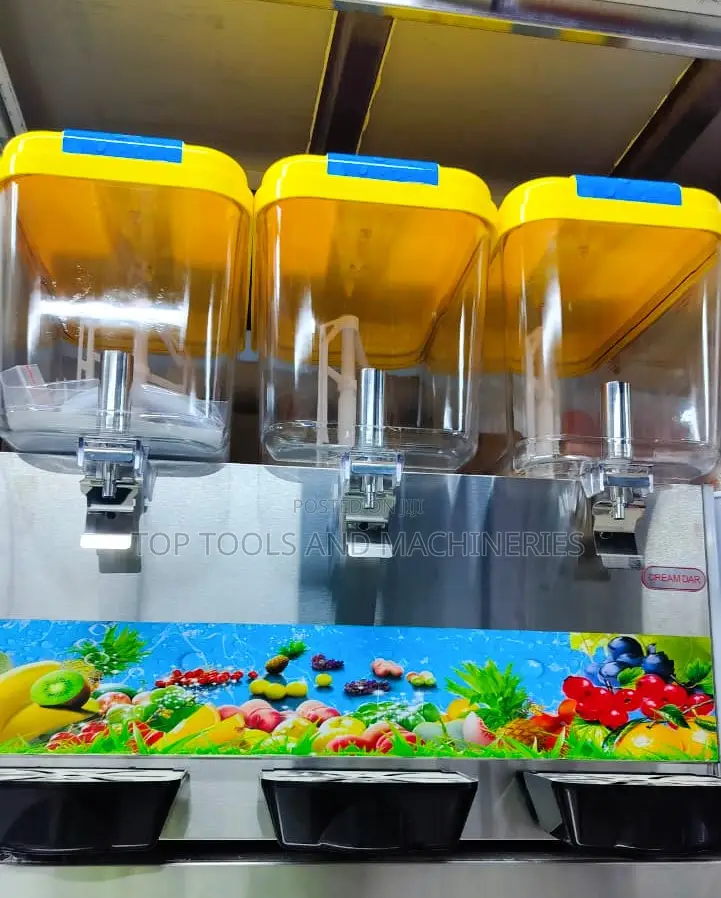 54 Litres Commercial Juice Dispenser With Three 18 Litres Tanks
