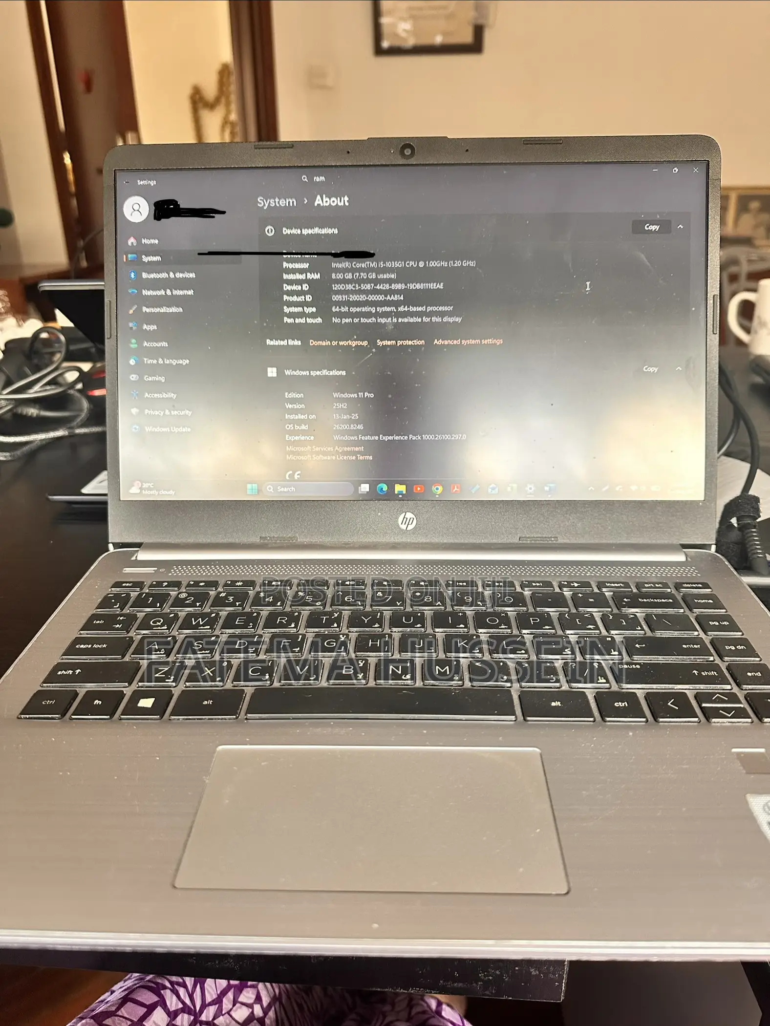 Laptop HP 340s G7 8GB Intel Core i5 SSD 256GB