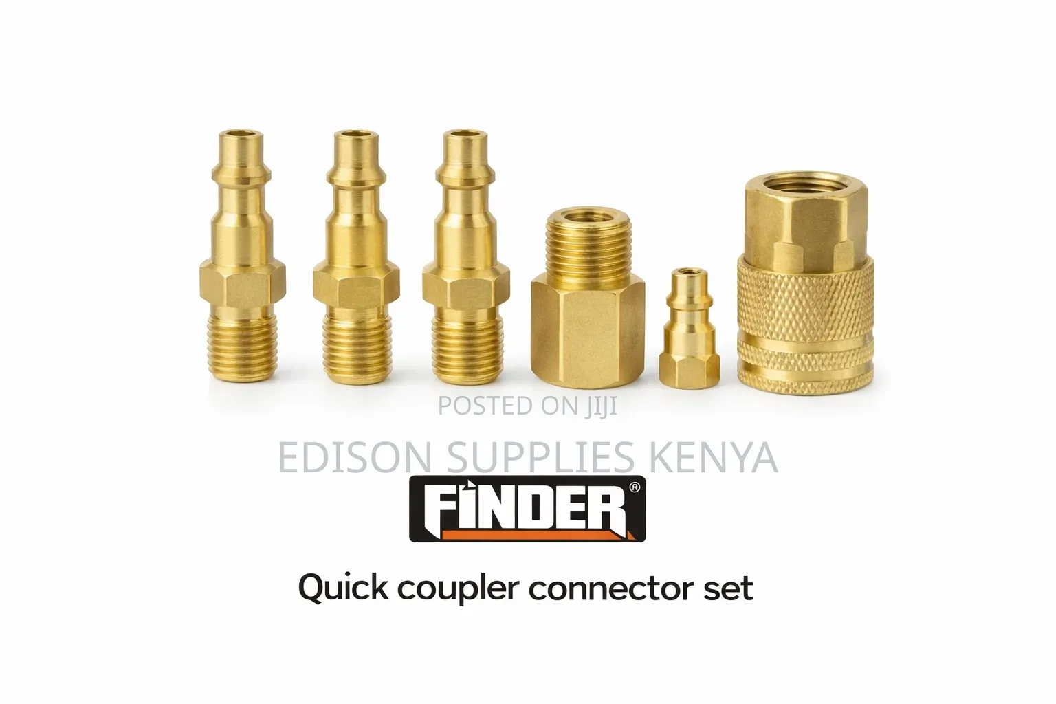 Air Compressor Quick Couplers Brass Nozzles Fittings Plugs 5pcs Finder