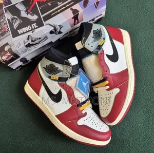 Air Jordan 1 X Union Varsity Red and Shadow Grey Size 37-45
