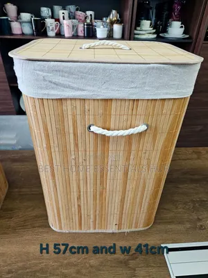 *Large Capacity Eco-Friendly Bamboo Laundry Basket