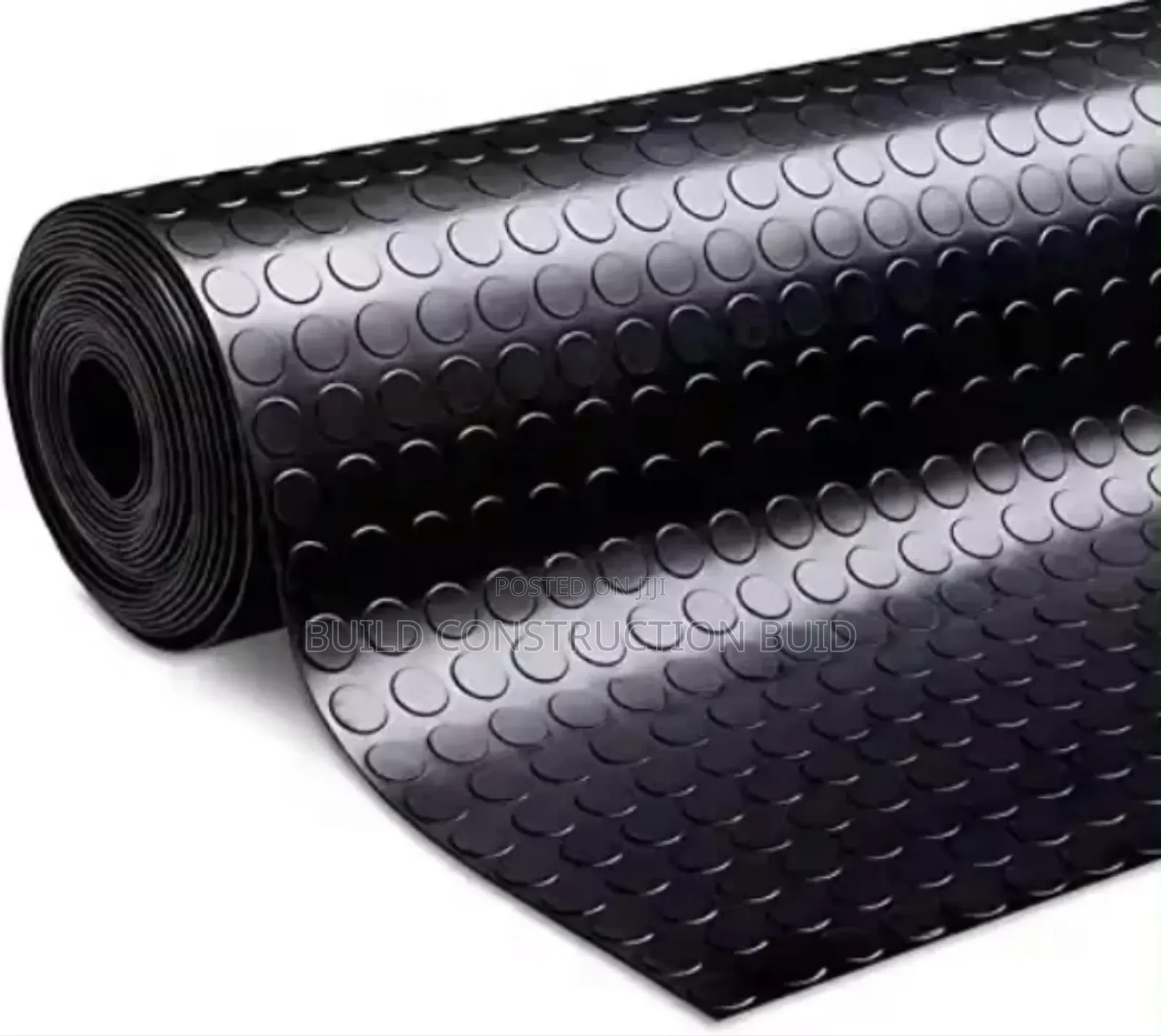 Black Rubber Coin Mat 4mm