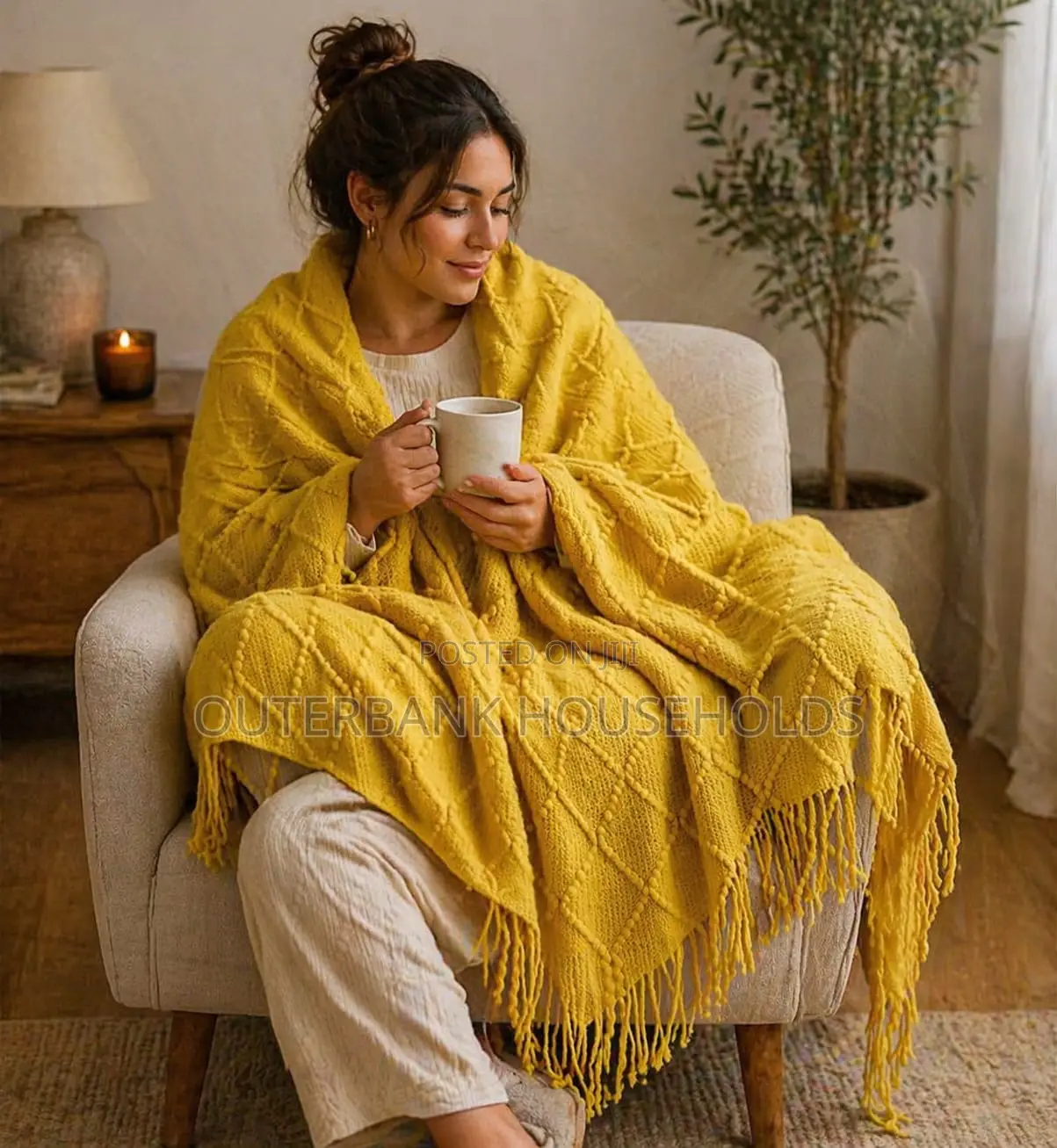 Decorative Knitted Throw Blankets