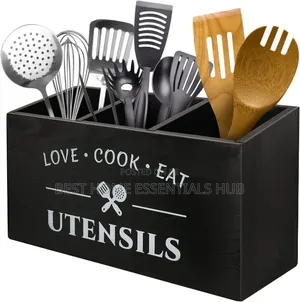*Rustic Wooden Cutlery/Utensils Organizer