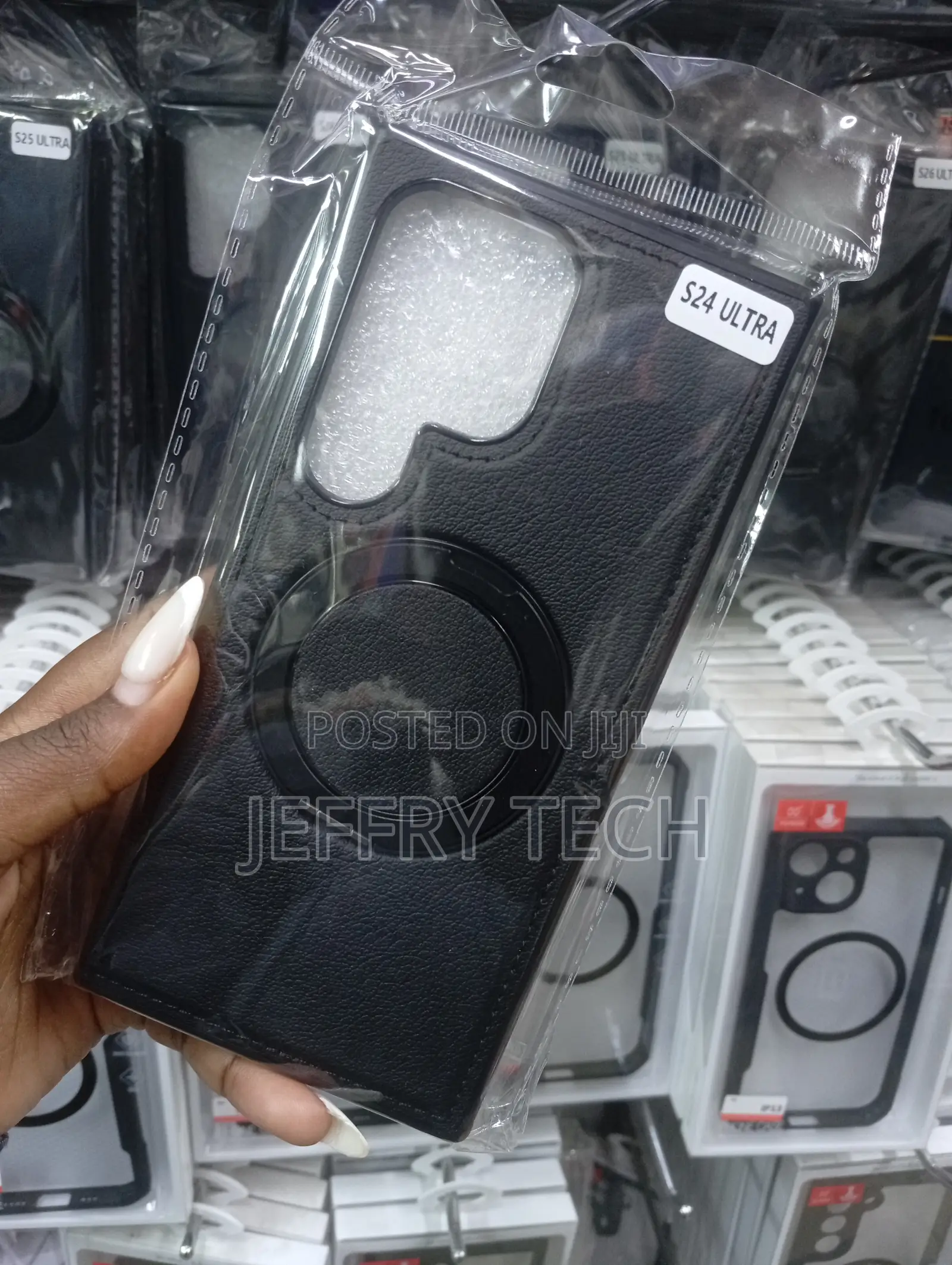 Samsung S24 Ultra Premium Magnetic Leather Back Cover.