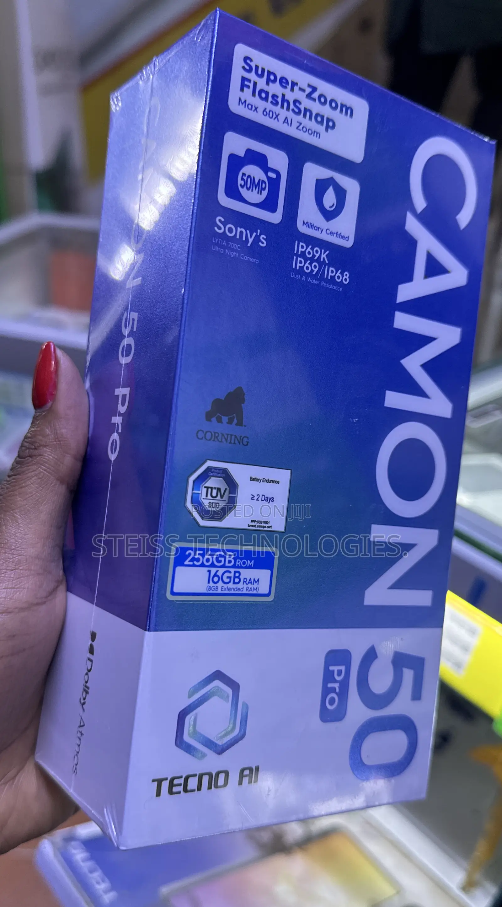 New Tecno Camon 50 256 GB Black