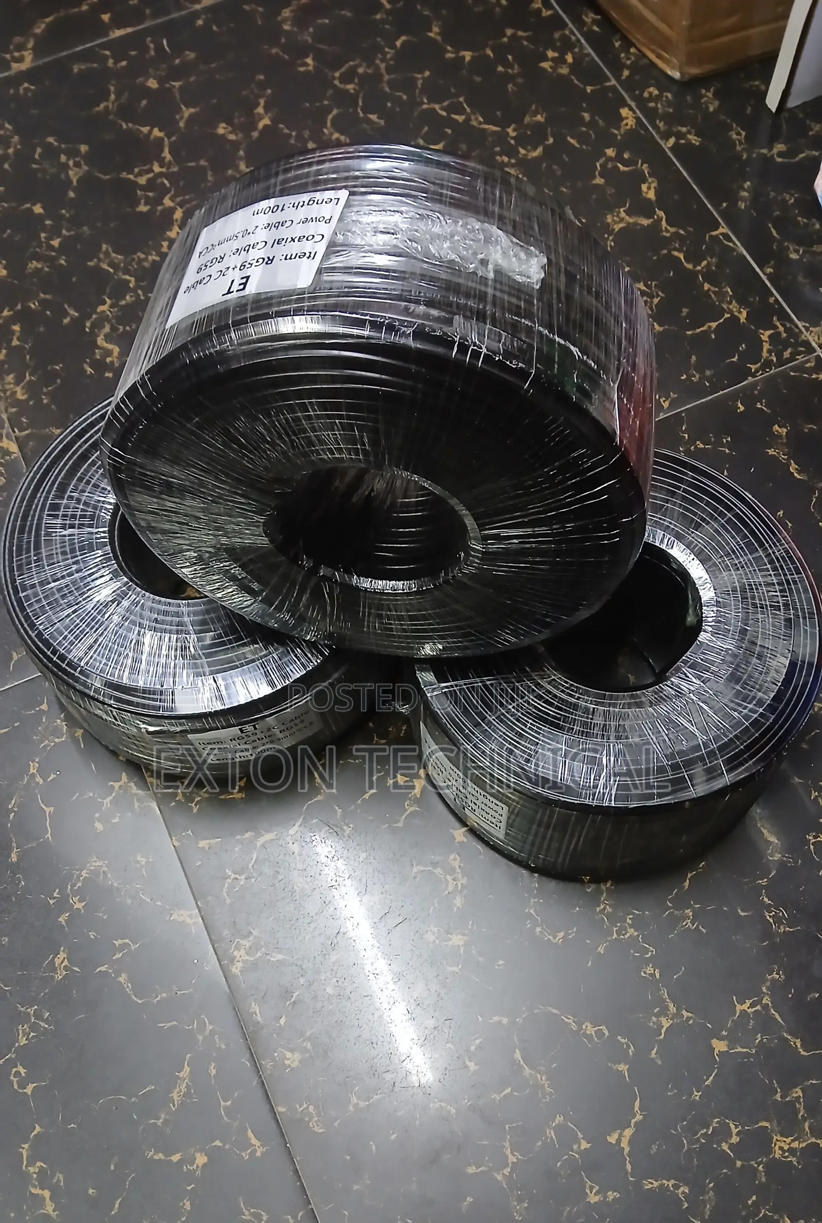 100m Rg59 Coaxial Cable With Power -- High Performance Coaxial Cable