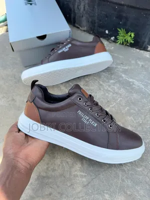 High Quality Mens Philip Plein Leather Sneakers