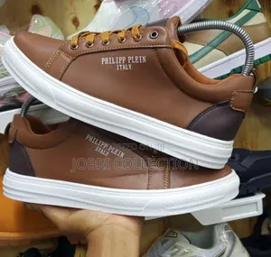 High Quality Mens Philip Plein Leather Sneakers