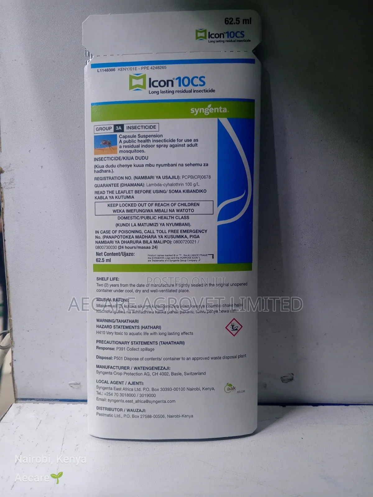 Icon 10cs 62.5ml Insecticide Long Lasting Residual