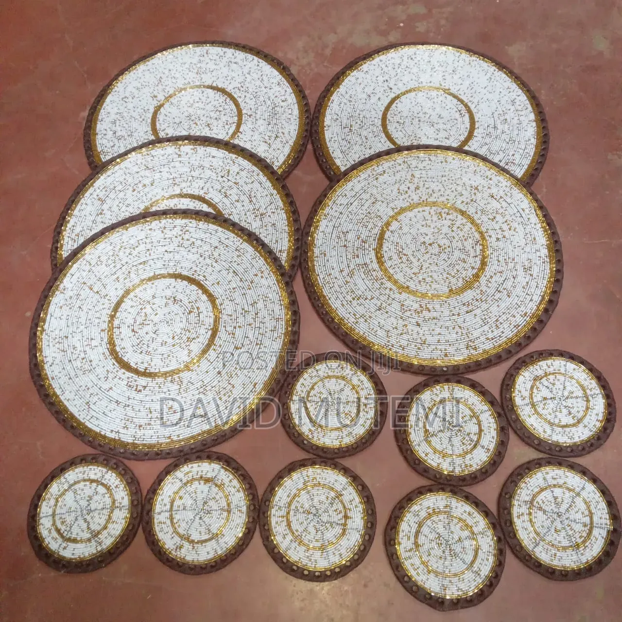 Assorted Leather/Beaded Matts