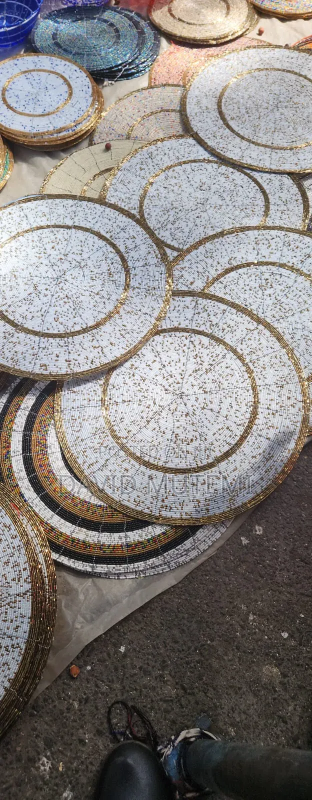 Assorted Leather/Beaded Matts