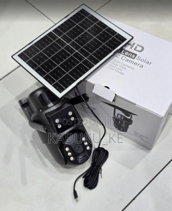 Solar Powered Wifi Camera - Dual View Outdoor Security System