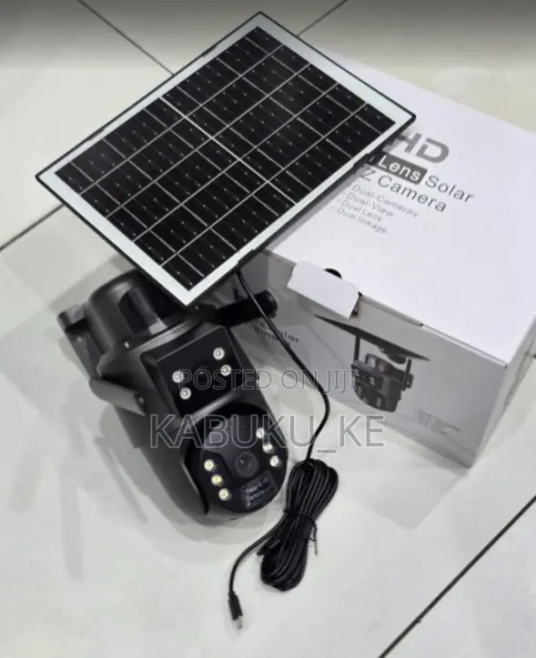 Solar Powered Wifi Camera - Dual View Outdoor Security System