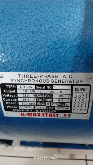 Kmax 20hp Three Phase Synchronous Alternator With Pulley