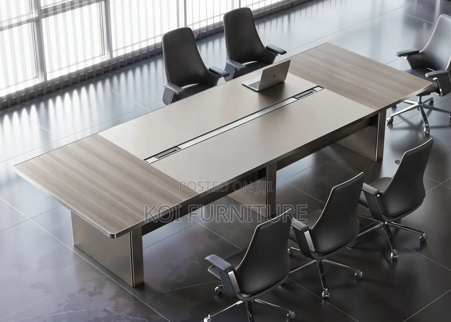 Boardroom Table; 3 Meters Pari Walmut Grey Executive Boadroom Table