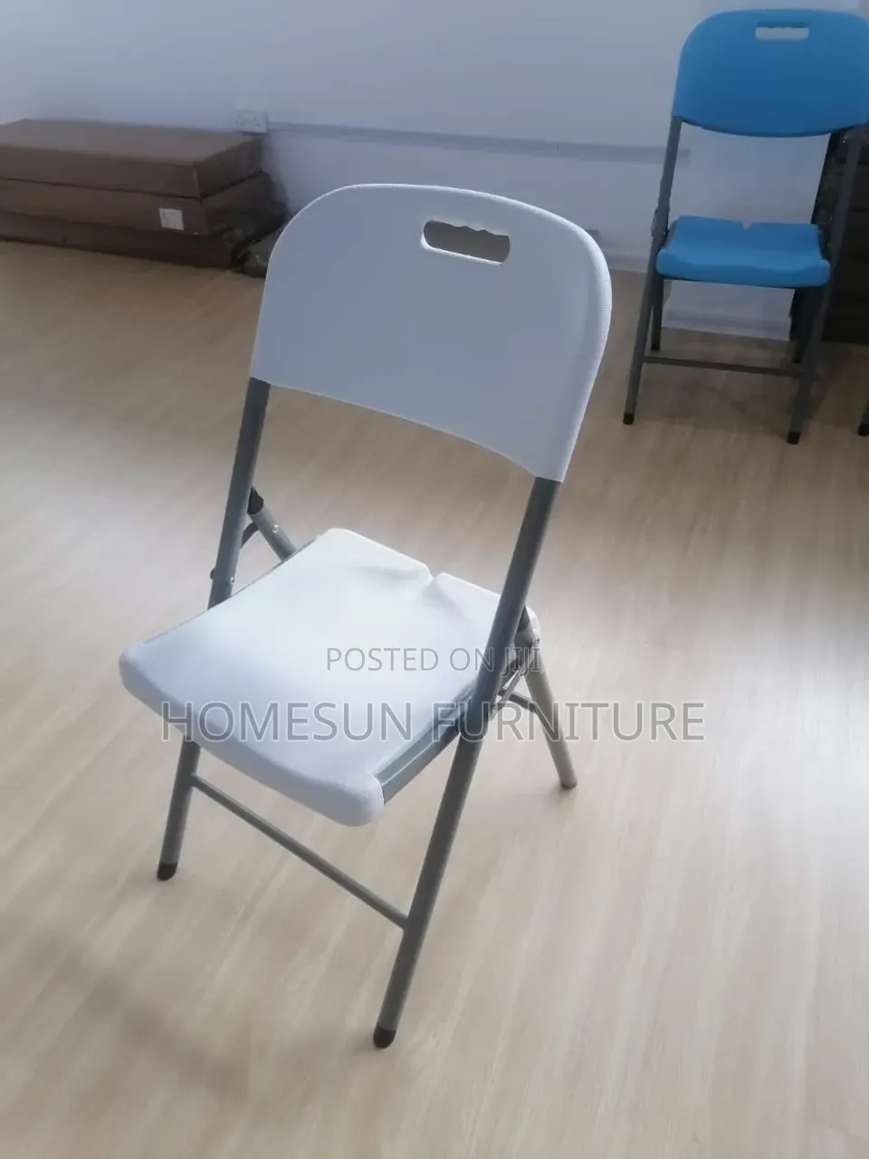 White Plastic Folding Chair