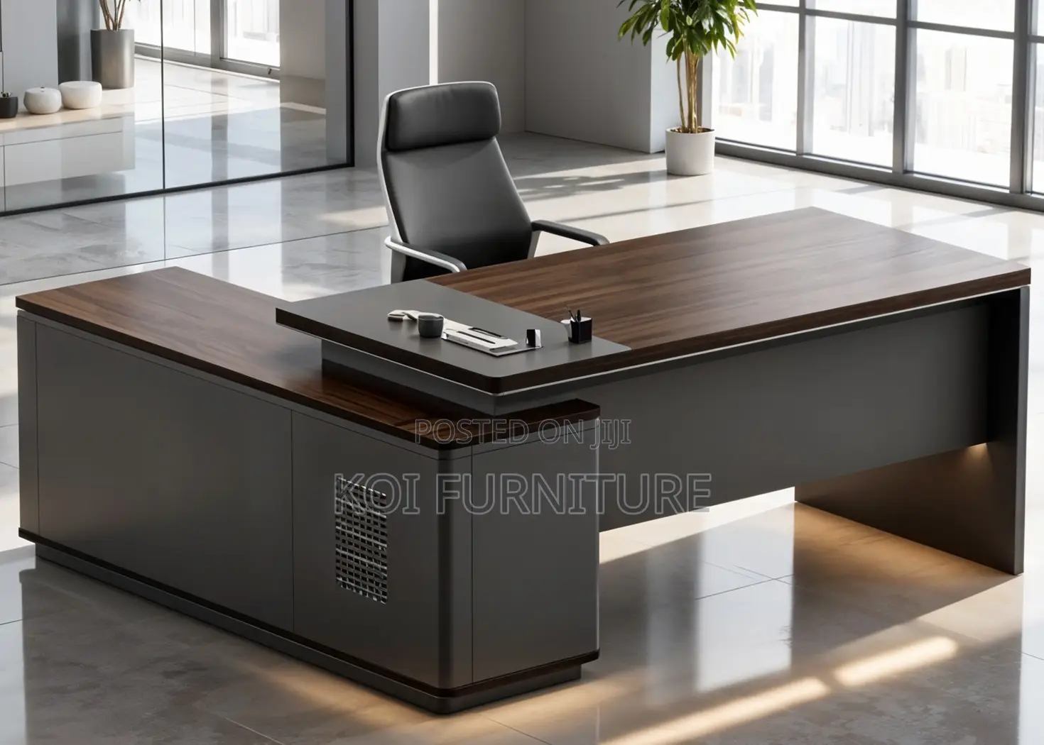 Office Desk; 1.8 Meters Royal Teak Executive Office Desk