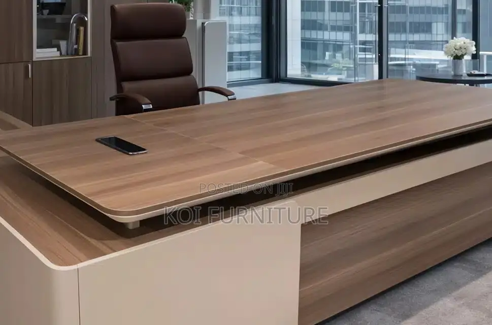Office Desk; 1.8 Meters Royal Teak Executive Office Desk