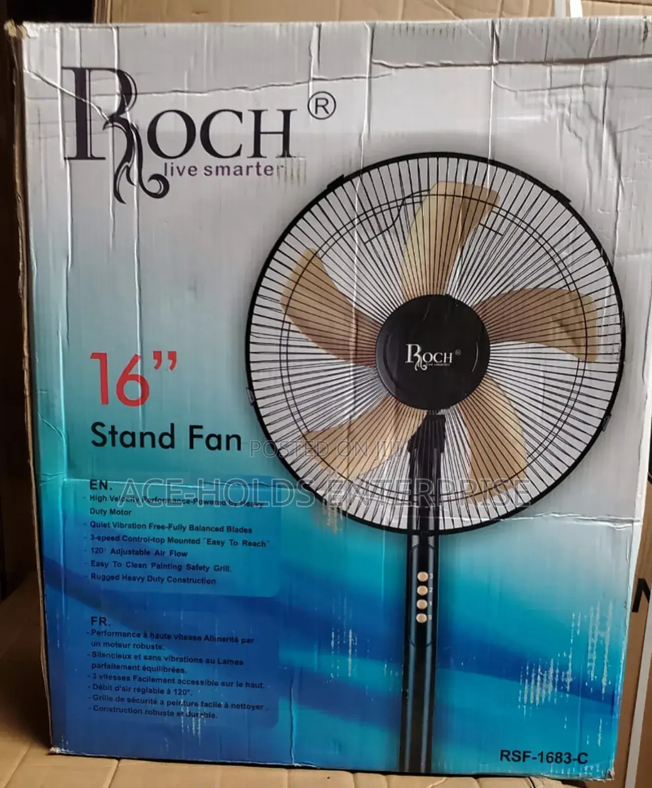 16 Inches Roch Standing Fan - 5 Blades