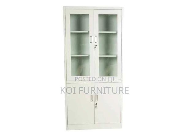 Office Cabinet; 2 Doors Pari Walmut Grey Executive Cabinet - thumbnail 3