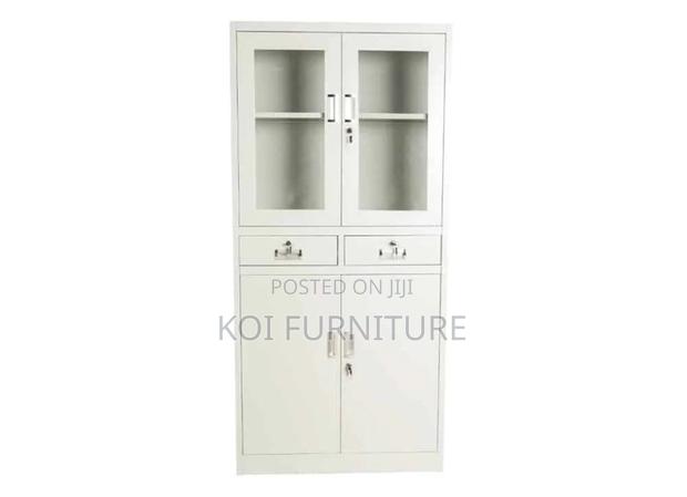 Office Cabinet; 2 Doors Pari Walmut Grey Executive Cabinet - thumbnail 5