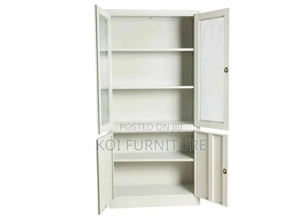 Office Cabinet; 2 Doors Pari Walmut Grey Executive Cabinet