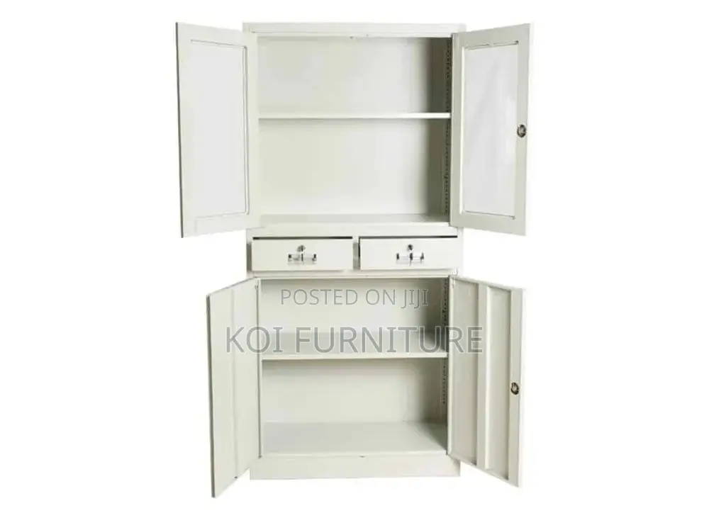 Office Cabinet; 2 Doors Pari Walmut Grey Executive Cabinet