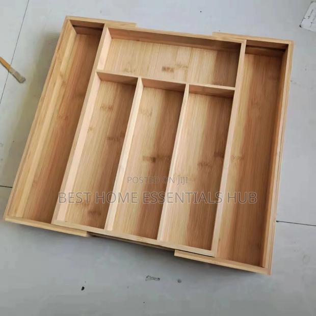 Expandable Bamboo Cutlery Organiser - thumbnail 2