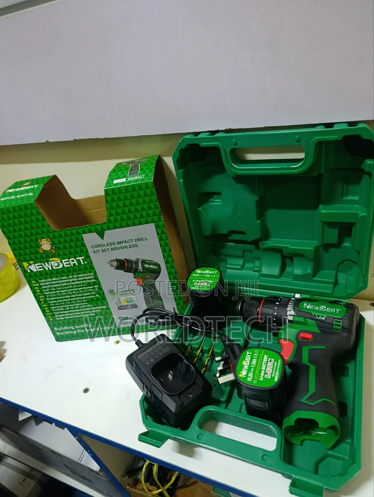 16v Newbeat Cordless Brushless Drill/ Rechargeable Cordless Drill