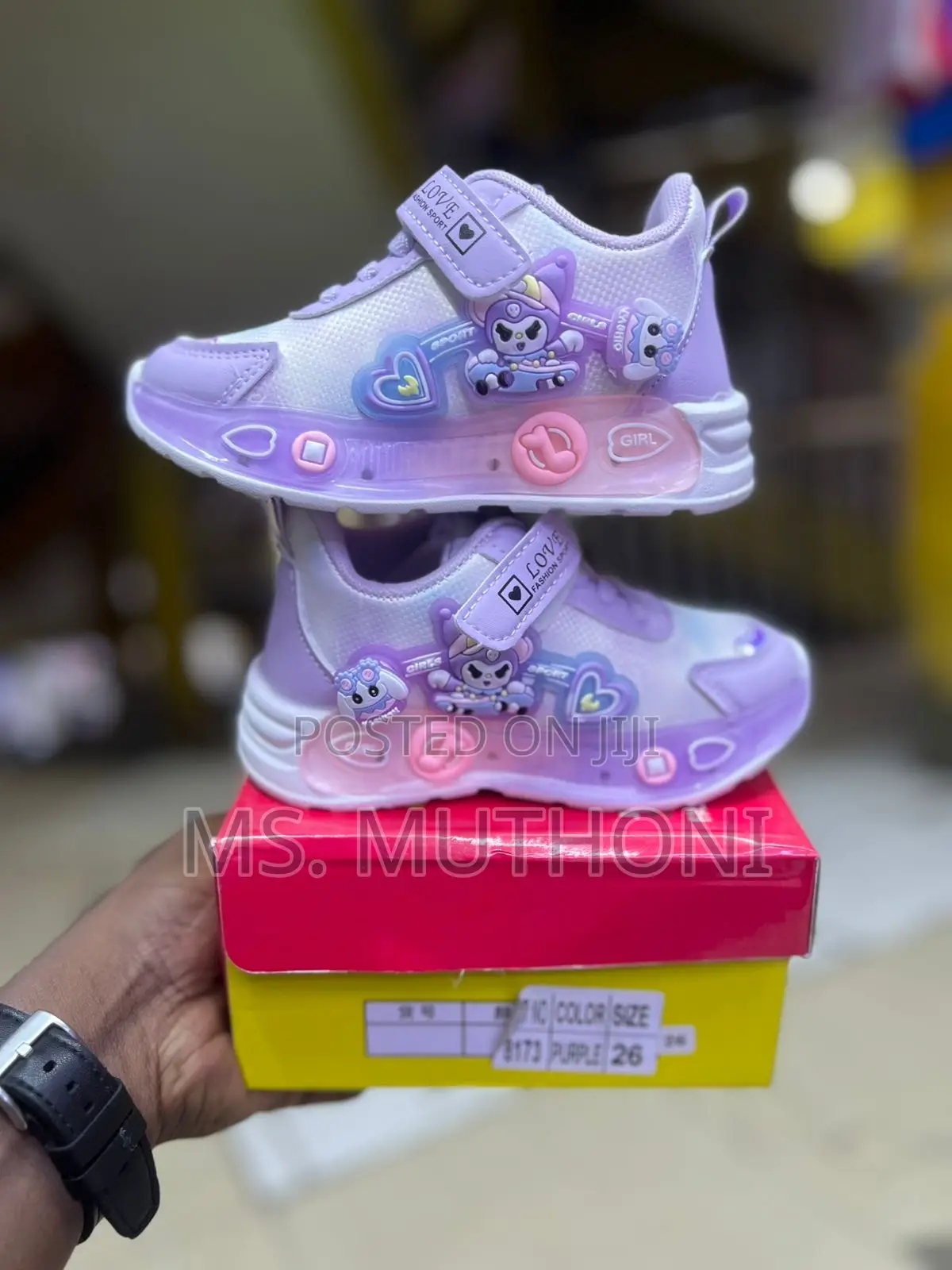 Kids Pink and Purple "Wutering Fancy" Sneakers Size 26-36