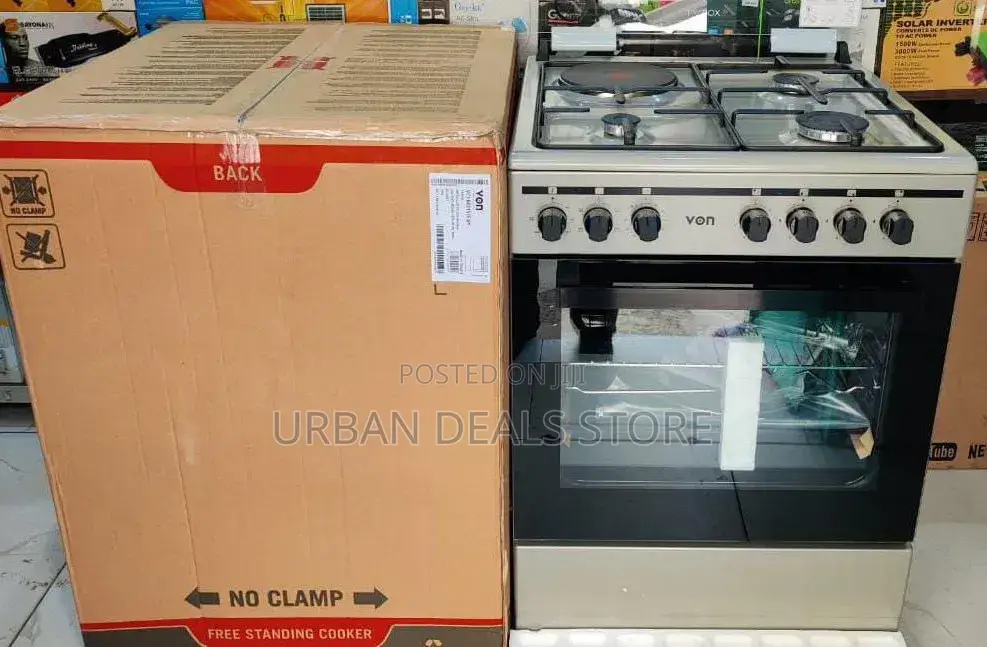 Von 60×60 Standing Cooker – 3 Gas + 1 Electric