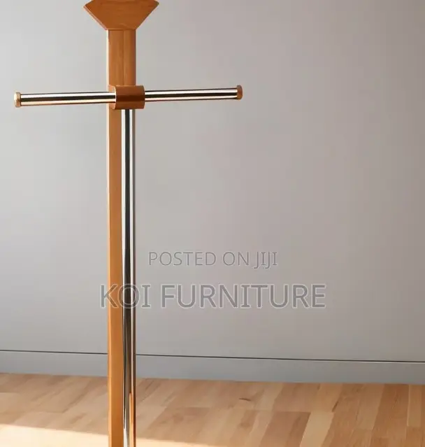 Dressers; Wooden Brown Long Coat Hat Hangers