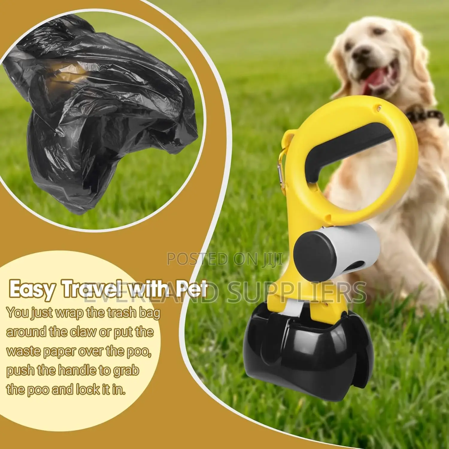 Poop Scooper for Easy Grass and Gravel Poo Pick Up