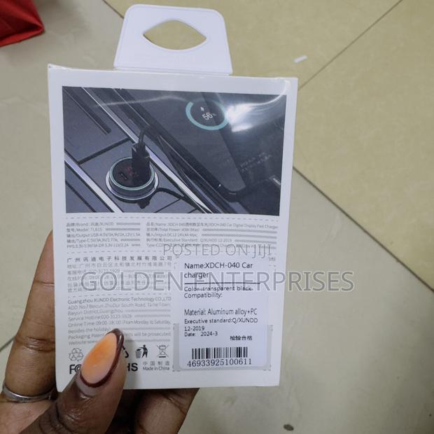 Xundd 43w Car Fast Charger With Digital Display (Dual Port) - thumbnail 2