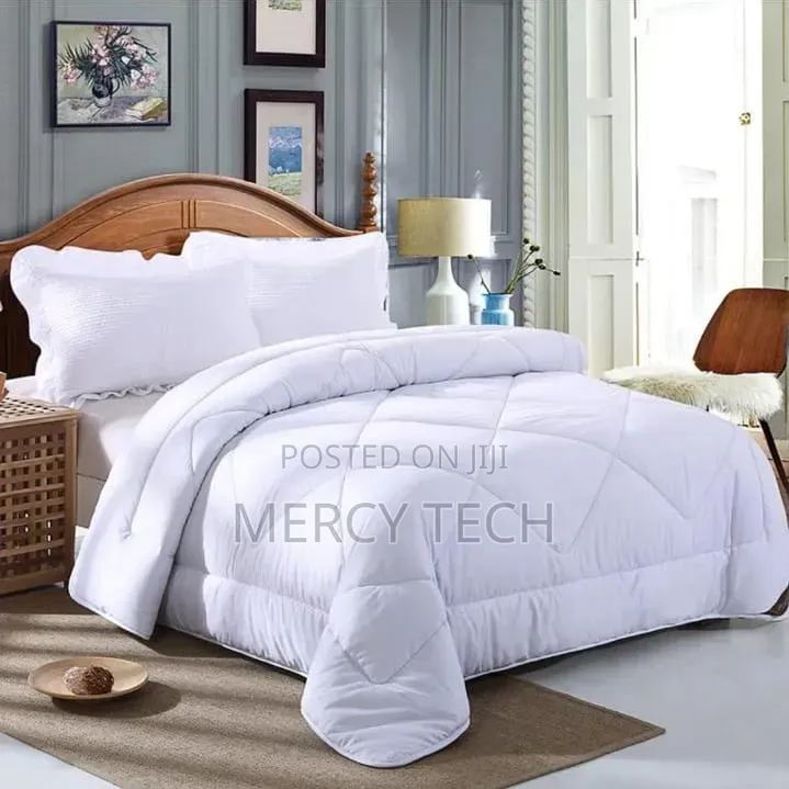 Binded Duvet – Luxury White Quilted Comforter Set