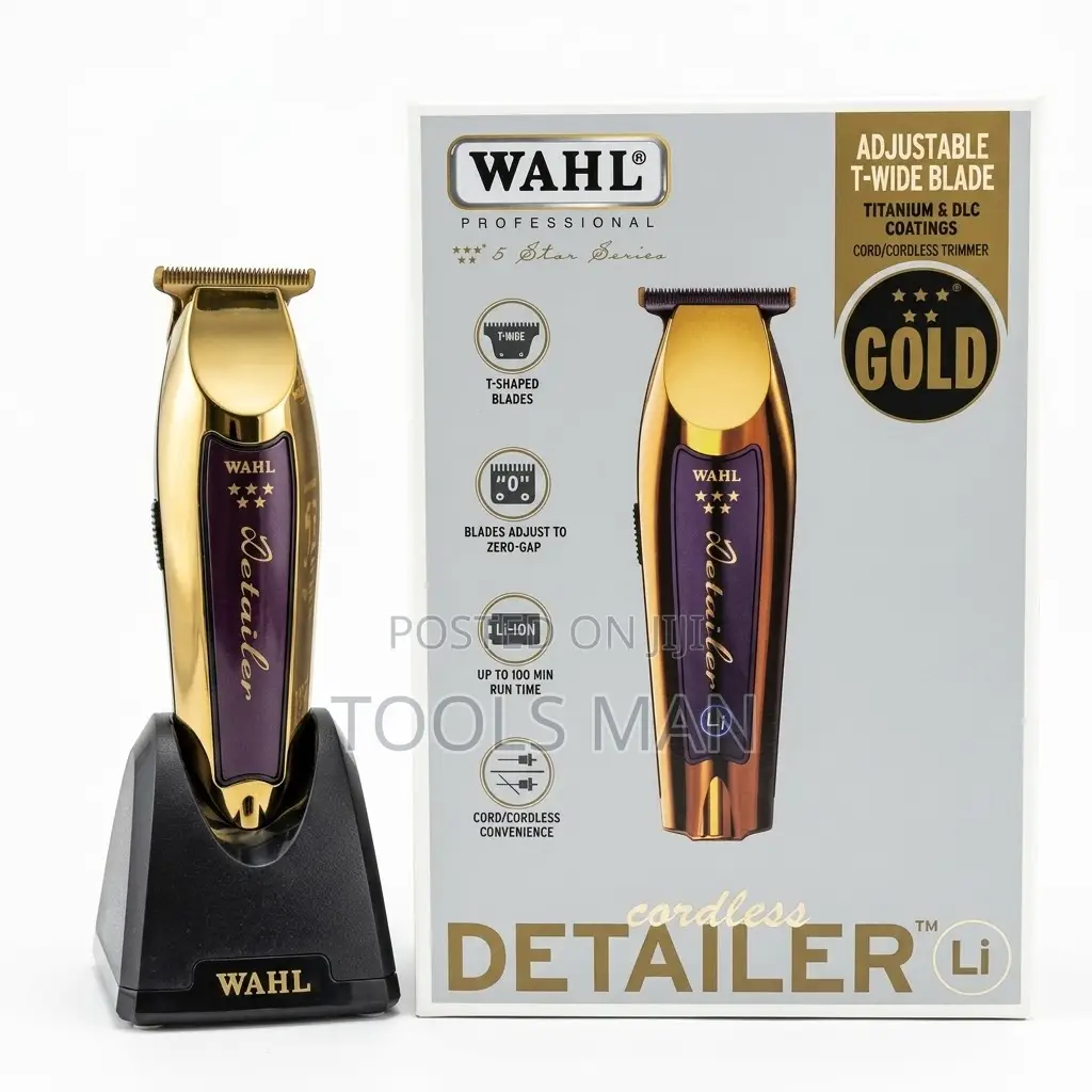 Wahl Gold Cordless Detailer Li Trimmer - 5-Star Series Shaving Machine