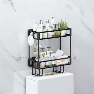 *2 Tier Space-Saving Over the Toilet Storage Rack