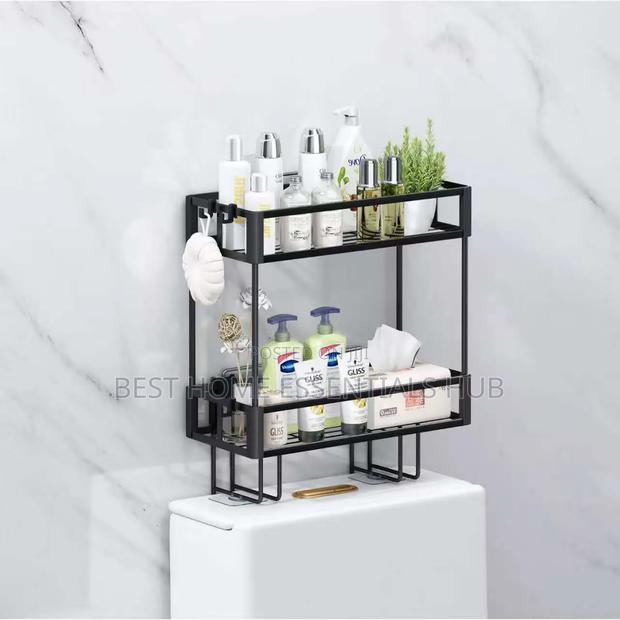 *2 Tier Space-Saving Over the Toilet Storage Rack