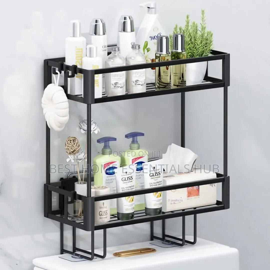 *2 Tier Space-Saving Over the Toilet Storage Rack