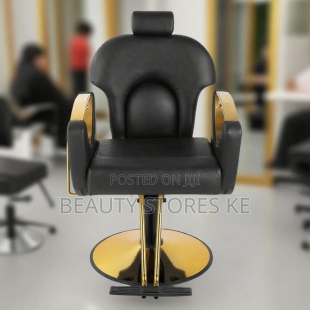 Reclining Black Gold Salon Chairs/ Lash Seats