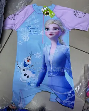 Cartoon Themed Swimming Costumes for Girls With Swimming Cap