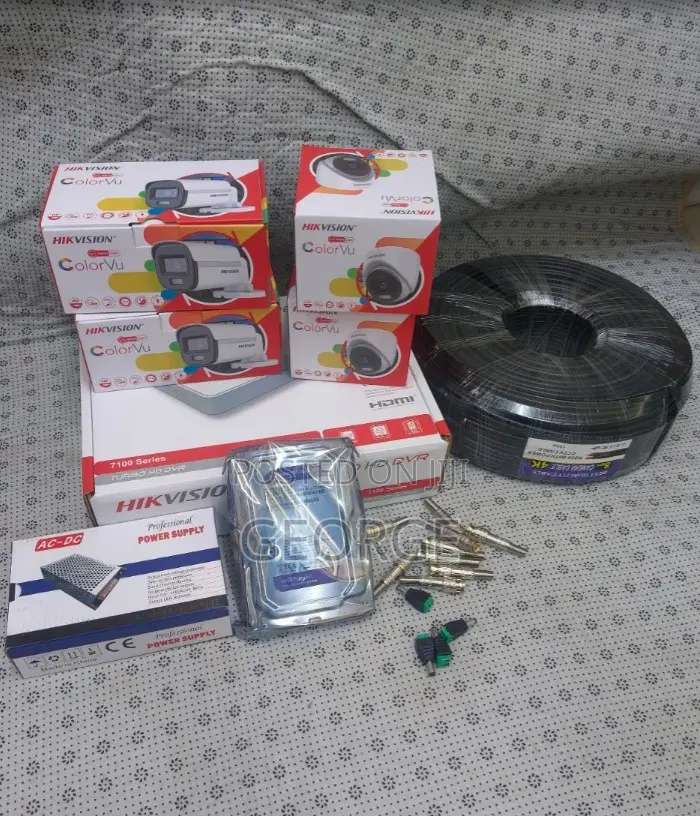 Hikvision 4 CCTV Camera Complete CCTV Kit 1080p Complete*