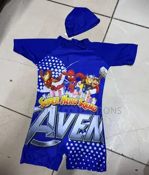 Cartoon Themed Swimming Costumes for Boys With Swimming Cap
