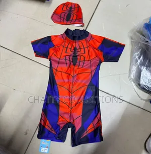 Cartoon Themed Swimming Costumes for Boys With Swimming Cap