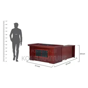 Office Desk; Ertgio 1.8m Vatee Resolute Mahogany Executive Desk