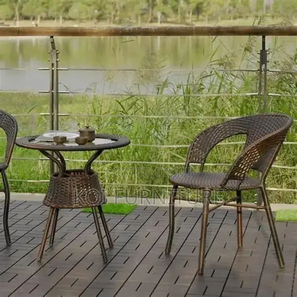 Dining Set; Tygy 3 Piece Patio Garden Outdoor Rattan Set