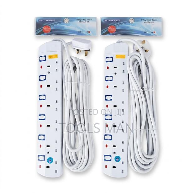 JSB Extra Power 6-Way Extension Socket -10m Heavy Duty Surge Protector